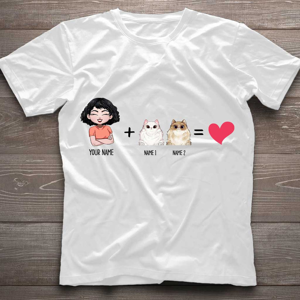 Me With The Cats - Personalized Cat T-shirt and Hoodie