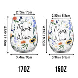 Mum's Wine Botanical Floral - Personalized Mother's Day Mother All Over Wine Glass