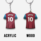 Daddy’s Team - Personalized Father Keychain (Printed On Both Sides)
