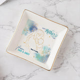 Happy Mother's Day - Personalized Mother's Day Husband And Wife Jewelry Dish