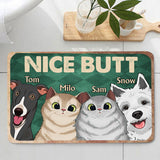 Nice butt Shower - Dog gift for dog lover, cat lover - Personalized Bathroom Mats Set