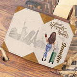 Collect Moments Not Things - Travelling gift for mom, daughter, granddaughter, wife, girlfriend, friend - Personalized Passport Holder