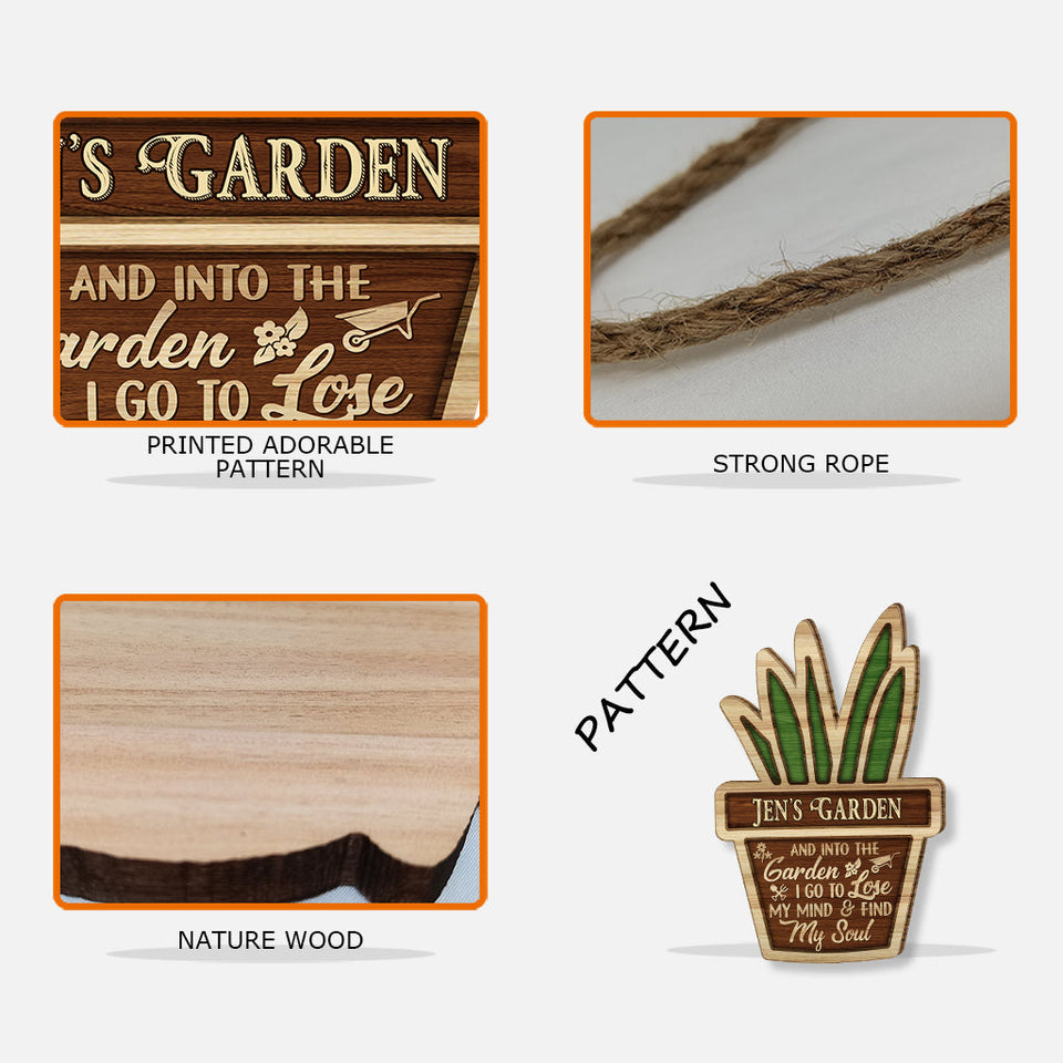 Into The Garden I Go - Personalized Gardening Wood Sign