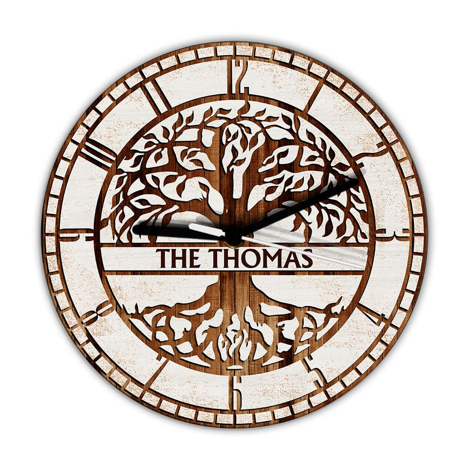 Where Life Begins And Love Never Ends - Personalized Family Wall Clock