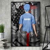 Honors Nurse Flag - Personalized Nurse Poster With Pattern Print