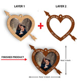 God Knew My Heart Needed You - Personalized Christmas Couple Layered Wood Ornament