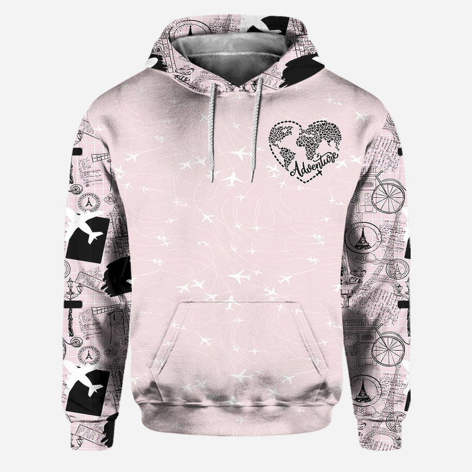 Just A Girl Who Loves Traveling - Personalized Travelling Hoodie and Leggings