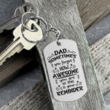 To My Dad - Personalized Father's Day Father Stainless Steel Keychain