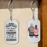 To My Dad - Personalized Father's Day Father Stainless Steel Keychain