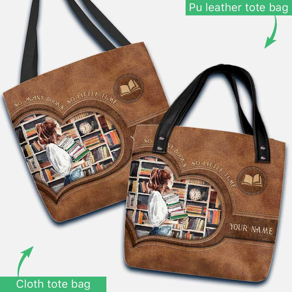 So Many Books Personalized Tote Bag