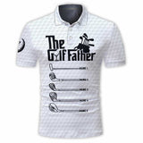 The Golf Father Grandfather - Personalized Father's Day Polo Shirt