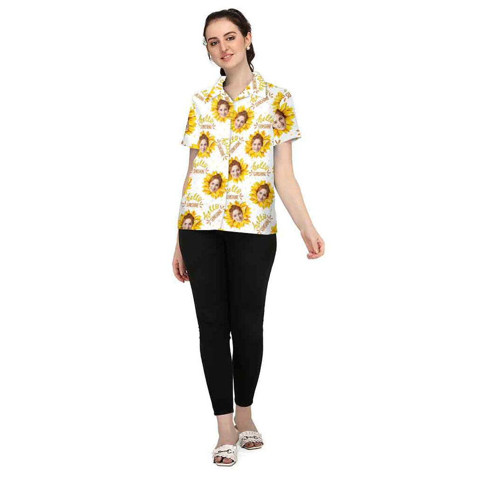 Hello Sunshine - Personalized Sea Lover Hawaiian Shirt