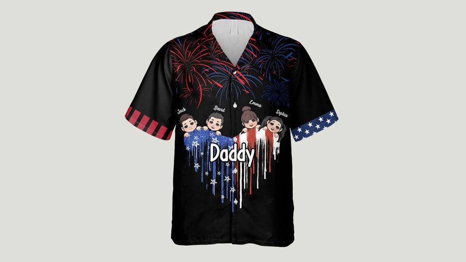 Best Grandma Ever - Personalized Father Hawaiian Shirt
