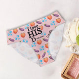 I Love Her P, I Love His D - Personalized Couple Women Briefs & Men Boxer Briefs