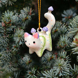 Cute Cat - Christmas Ornament With 3D Pattern Print (Printed On Both Sides)