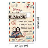 To My Husband - Personalized Christmas Couple Wooden Card Pop Out Ornament