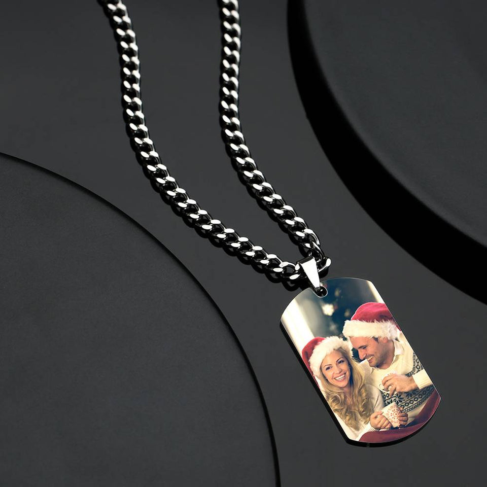 Any Photo - Personalized Military Dog Tags Necklace