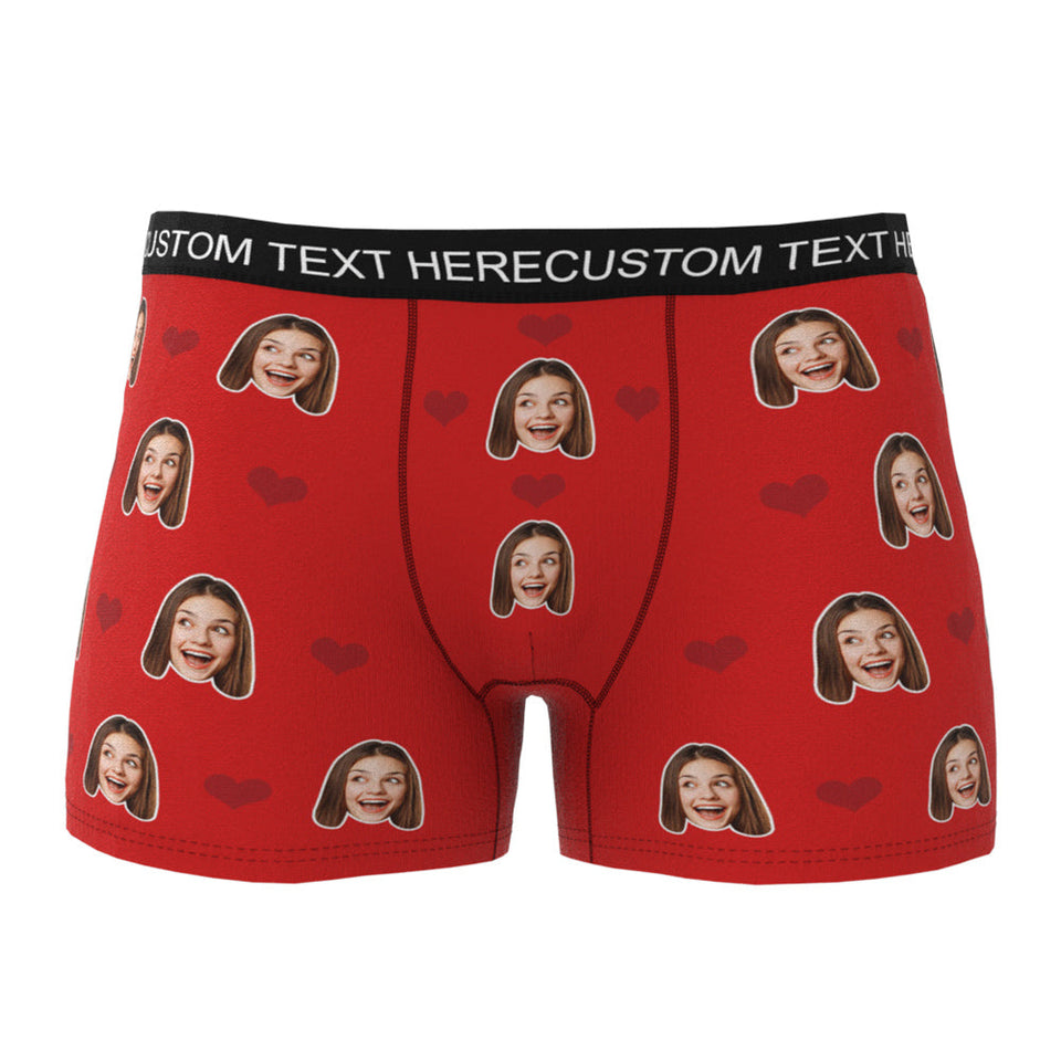 Custom Wife Or Girlfriend Face Boxers - Personalized Couple Men's boxer briefs