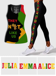 They Not Like Us - Personalized Juneteenth Hollow Tank Top and Leggings