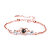 Personalized Heart Picture Projection Charm