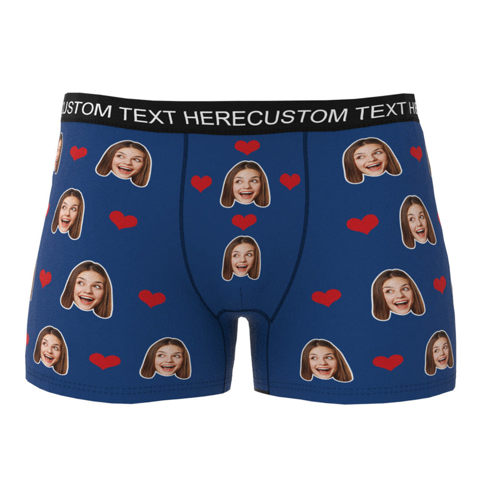 Custom Wife Or Girlfriend Face Boxers - Personalized Couple Men's boxer briefs