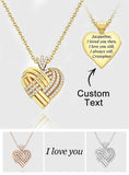 Engrave Message Heart - Personalized Heart Necklace