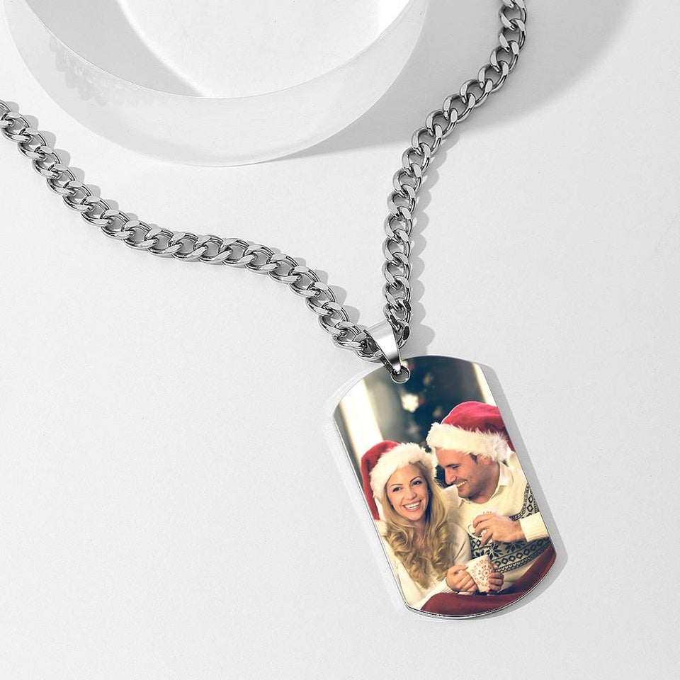 Any Photo - Personalized Military Dog Tags Necklace