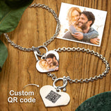 Love You - Personalized Couple QR Code Bracelets