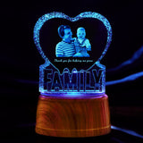 Any Photos - Personalized Family Crystal Photo Frame