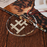 Forever Linked - Personalized Sibling Round Shaped Glass Ornament
