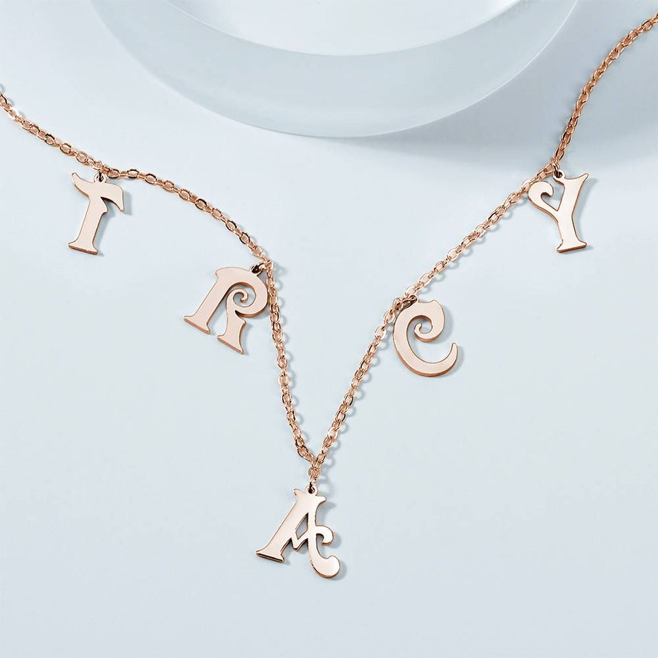 Letter Initials - Personalized Initials Necklace