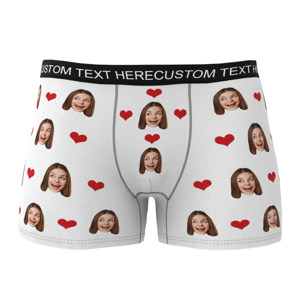 Custom Wife Or Girlfriend Face Boxers - Personalized Couple Men's boxer briefs