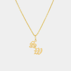 26 Alphabet Letters - Personalized Old English Letter Necklace