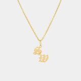 26 Alphabet Letters - Personalized Old English Letter Necklace