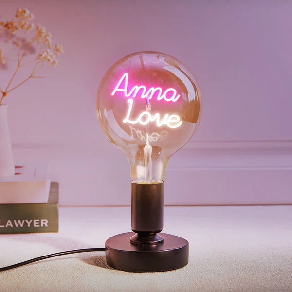 Any Name Light Bulbs - Personalized Any Name Light Bulbs Lamp