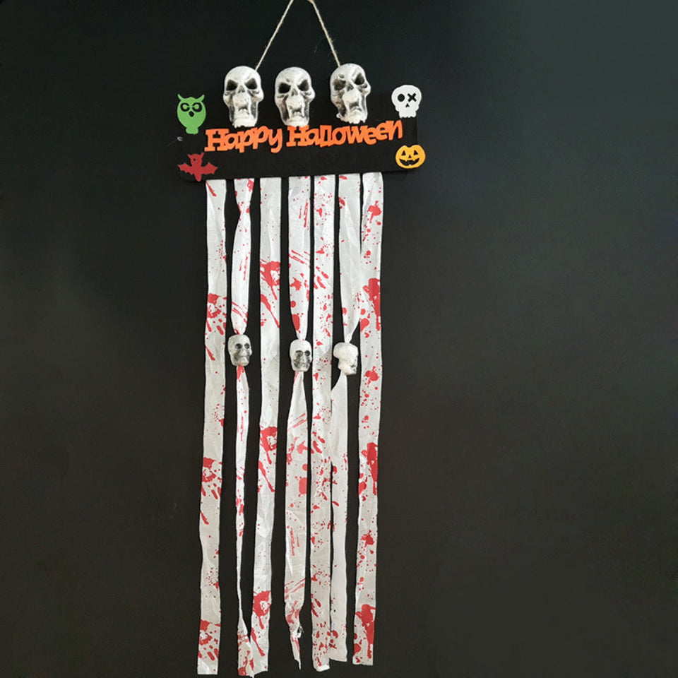 Bloody Skull - Halloween Door Curtain Decorations