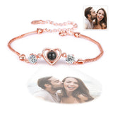 Personalized Heart Picture Projection Charm