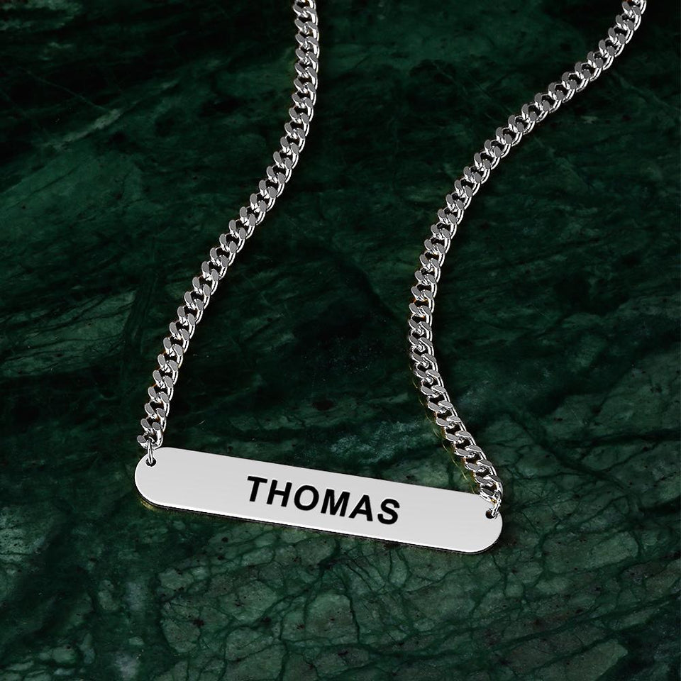 Any Name/ Text/... - Personalized Bar Necklace