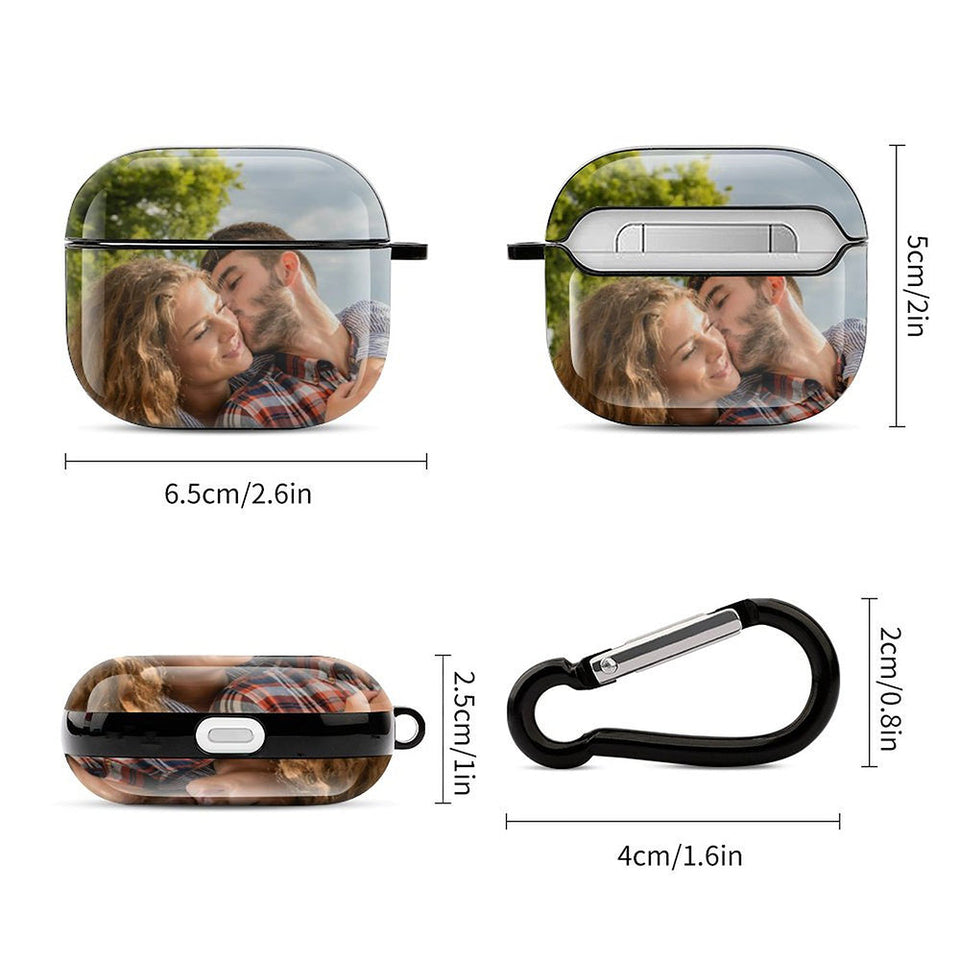 Custom Photo - Personalized Airpods 3 Case Cover With Keychain