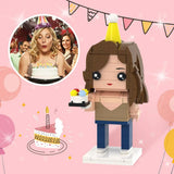 Any Birthday Photo - Personalized Birthday Photo Brick Figures