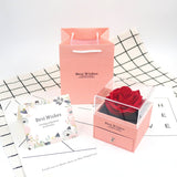 Many Color Gift Rose Jewelry Gift Box With Card And Bag