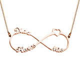 Personalized Three Names Infinity Necklace