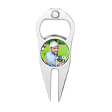 Funny Photo Ball Marker Multipurpose Bottle Opener - Golf gift for dad, him, boyfriend, husband, grandpa - Personalized Golf Fork Ball Marker