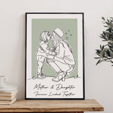 Custom Lineart Portrait - Personalized Mother Canvas And Poster