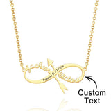 Infinity Arrow Name - Personalized Couple Infinity Arrow Necklace