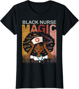Black Nurse Magic African American T-shirt & Hoodie 0224