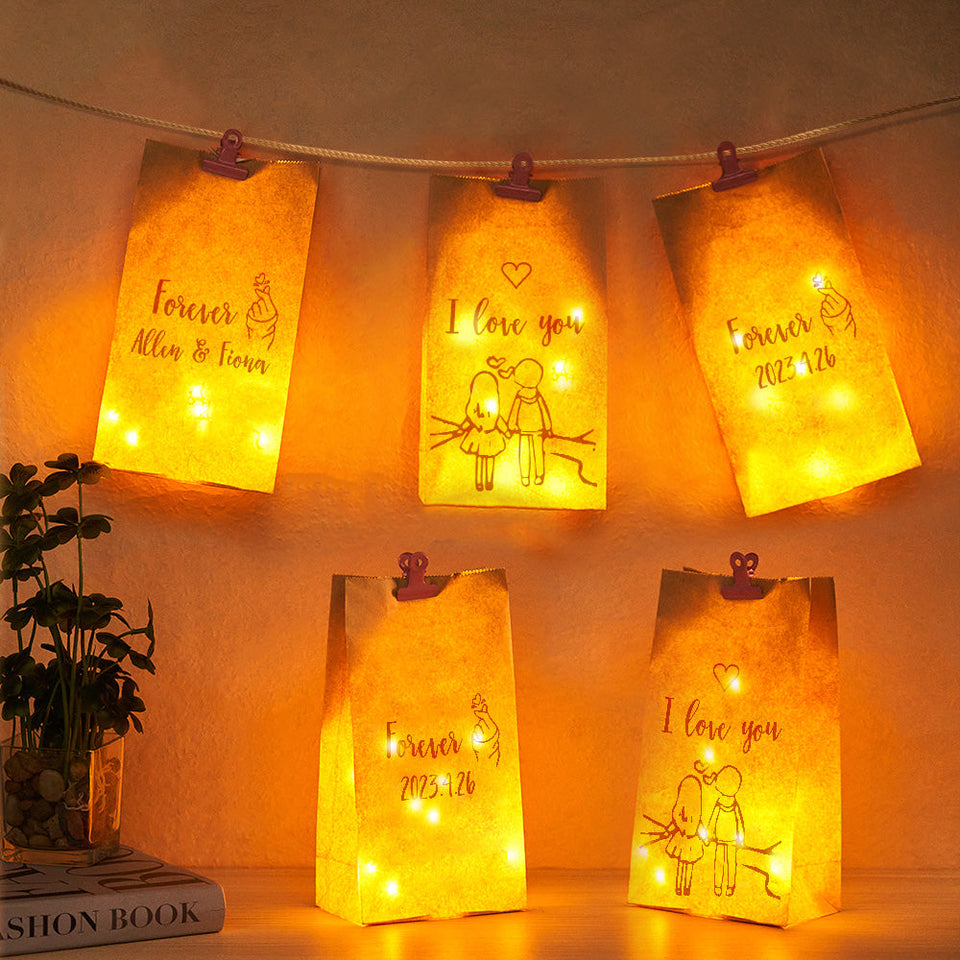 Any Name - Personalized Couple Any Text Envelope Light Lamp