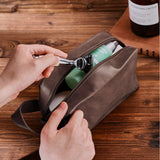 Custom Name Engraved Toiletry Travel Storage PU Leather Leather Toiletry Travel Storage Bag - gift for anyone - Personalized Bag