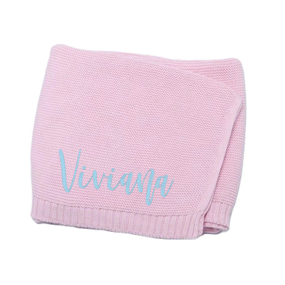 Name Embroidered - Personalized Newborn Embroidered Baby Blanket