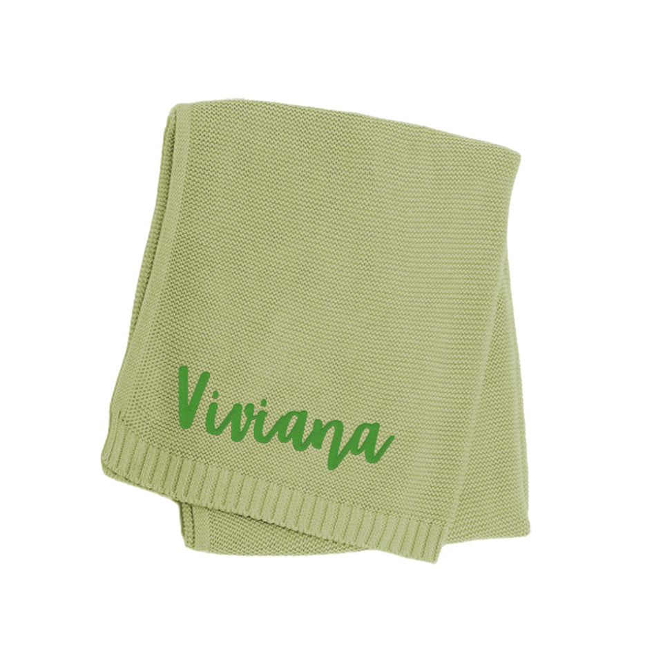 Name Embroidered - Personalized Newborn Embroidered Baby Blanket